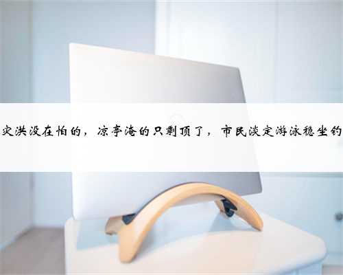 暴雨灾洪没在怕的，凉亭淹的只剩顶了，市民淡定游泳稳坐钓鱼台