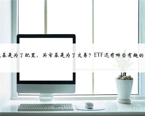 买宽基是为了配置，买窄基是为了交易？ETF还有哪些有趣的事？