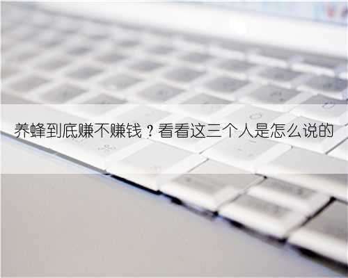 养蜂到底赚不赚钱?看看这三个人是怎么说的
