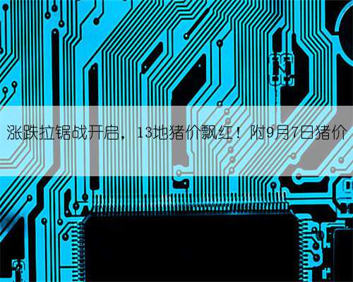 涨跌拉锯战开启，13地猪价飘红！附9月7日猪价