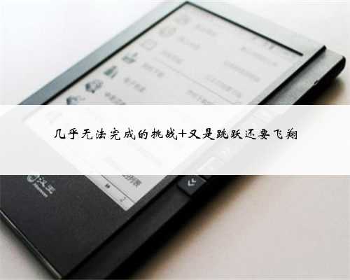 几乎无法完成的挑战 又是跳跃还要飞翔