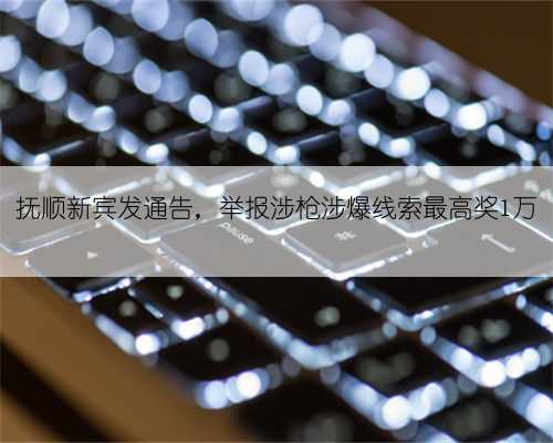 抚顺新宾发通告,举报涉枪涉爆线索最高奖1万