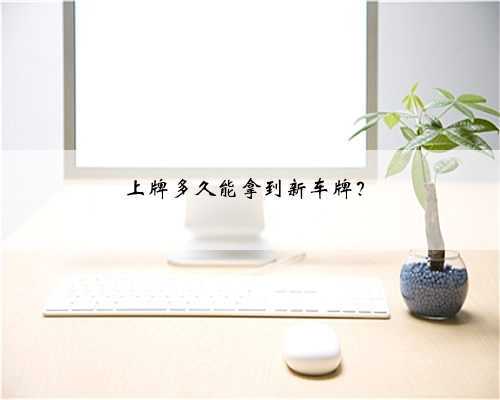 上牌多久能拿到新车牌？