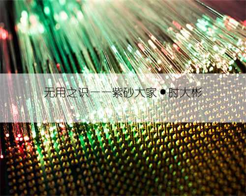 无用之识——紫砂大家·时大彬