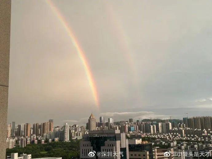 深圳现彩虹！雷雨天气要持续多久？至于台风“玛娃”