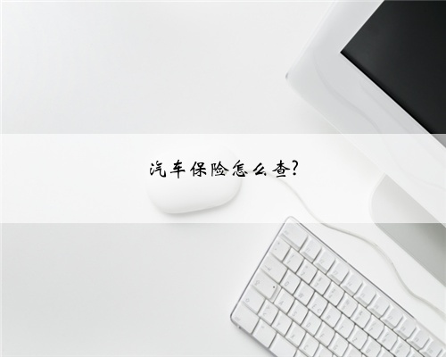 汽车保险怎么查?