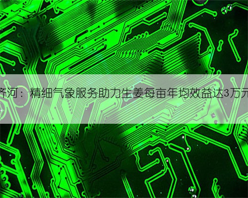 齐河:精细气象服务助力生姜每亩年均效益达3万元