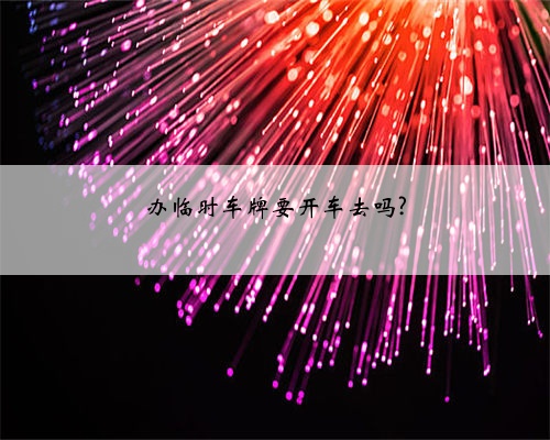 办临时车牌要开车去吗?