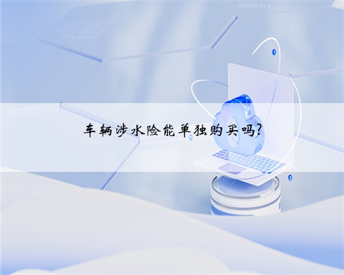 车辆涉水险能单独购买吗?