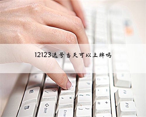 12123选号当天可以上牌吗