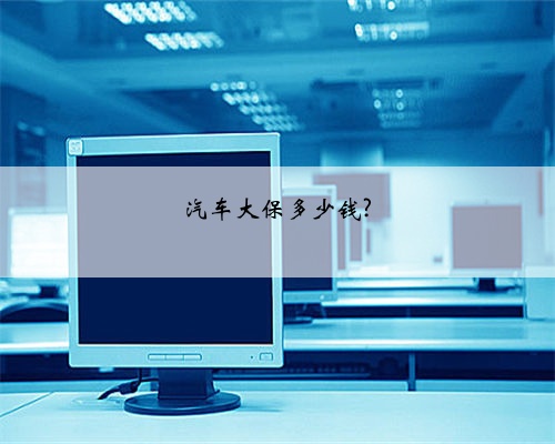 汽车大保多少钱?
