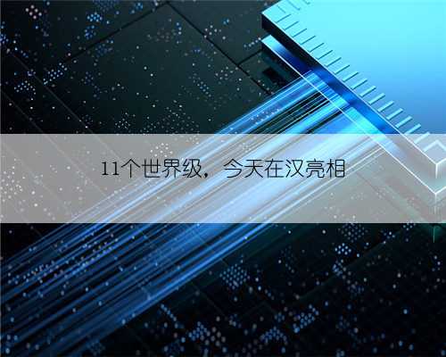 11个世界级，今天在汉亮相
