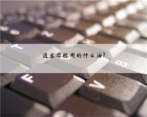 逍客后桥用的什么油?