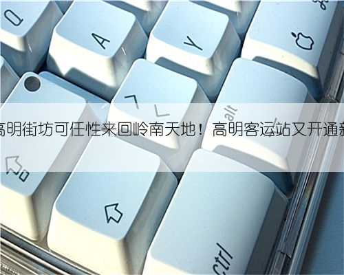 今起高明街坊可任性来回岭南天地！高明客运站又开通新路线