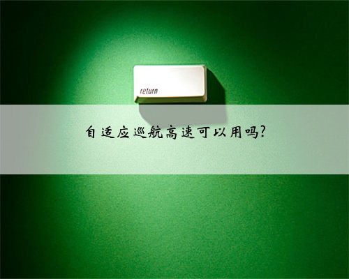自适应巡航高速可以用吗?