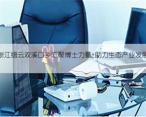 浙江缙云双溪口乡汇聚博士力量 助力生态产业发展