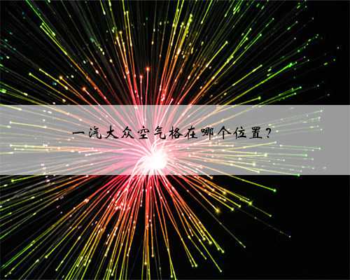 一汽大众空气格在哪个位置？