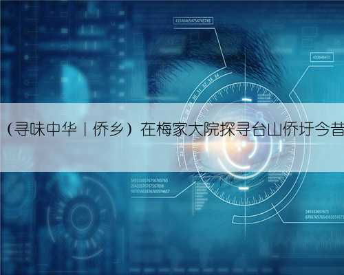 （寻味中华｜侨乡）在梅家大院探寻台山侨圩今昔