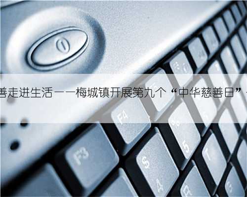 以行动成就爱心 让慈善走进生活——梅城镇开展第九个“中华慈善日”公益宣