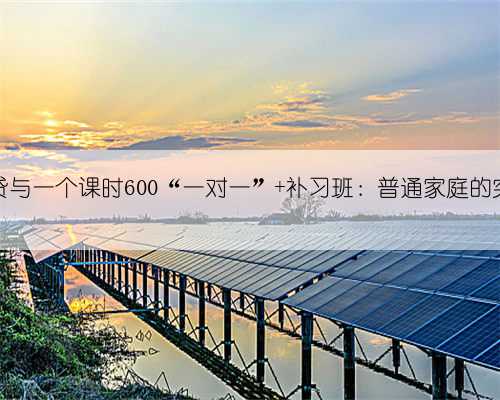 5000房贷与一个课时600“一对一” 补习班:普通家庭的突围之战