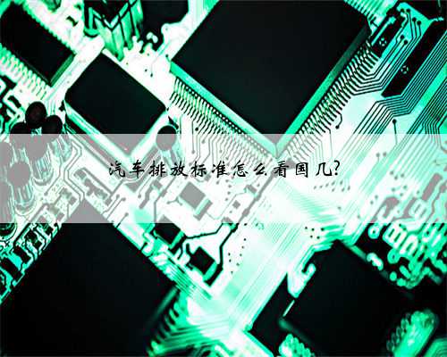 汽车排放标准怎么看国几?