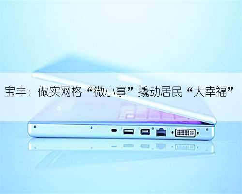 宝丰：做实网格“微小事”撬动居民“大幸福”