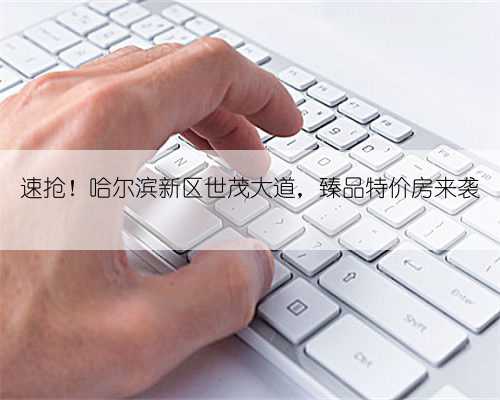 速抢！哈尔滨新区世茂大道，臻品特价房来袭