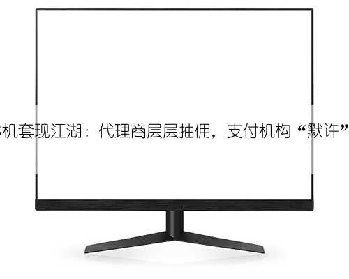 POS机套现江湖：代理商层层抽佣，支付机构“默许”？