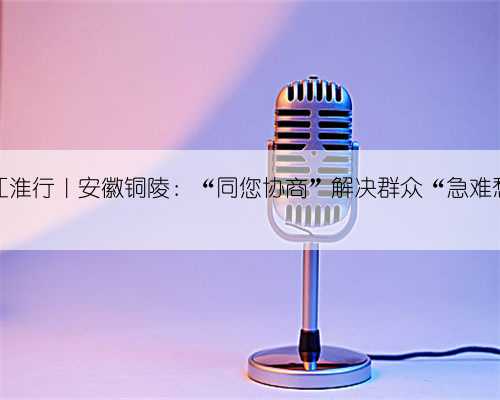 政协江淮行｜安徽铜陵：“同您协商”解决群众“急难愁盼”